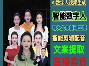 伍老师Ai数字人快速剪辑制作以及变现视频课-KJ分享