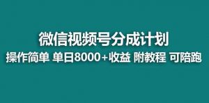 【蓝海项目】视频号分成计划最新玩法，单天收益8000+，附玩法教程，24年…-KJ分享