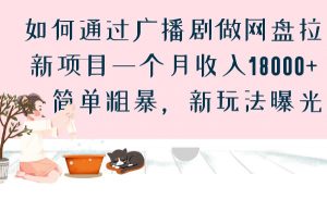 如何通过广播剧做网盘拉新项目一个月收入18000+，简单粗暴，新玩法曝光-KJ分享