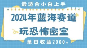 2024年蓝海赛道玩恐怖密室日入2000+，无需露脸，不要担心不会玩游戏，小白直接上手，保姆式教学-KJ分享