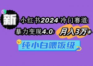 小红书2024冷门赛道 月入3万+ 暴力变现4.0 纯小白喂饭级-KJ分享