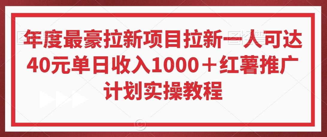 年度最豪拉新项目拉新一人可达40元单日收入1000＋红薯推广计划实操教程【揭秘】-KJ分享