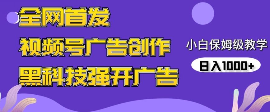 全网首发蝴蝶号广告创作,用AI做视频,黑科技强开广告,小白跟着做,日入1000+【揭秘】-KJ分享