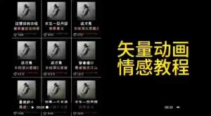 矢量动画情感教程:高点赞涨粉,适合情感、思维、创业教育等赛道-KJ分享