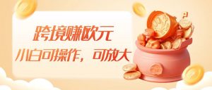 跨境赚欧元，一个窗口一天5-10+，小白可操作，可无脑放大-KJ分享