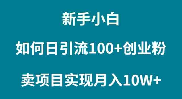 新手小白如何通过卖项目实现月入10W+-KJ分享