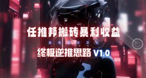 【限时蓝海】任推邦搬砖暴利吃收益_终极逆推思路V1.0-KJ分享