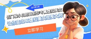 某公众号付费文章：低门槛小白思路制作专属虚拟美女 让你变成AI虚拟美女绘图大师-KJ分享