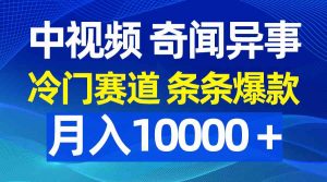 中视频奇闻异事，冷门赛道条条爆款，月入10000＋-KJ分享