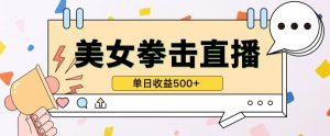 无人直播美女打拳单日收益500+，收益稳定，快速变现，小白最适合做的项目，保姆式教学-KJ分享