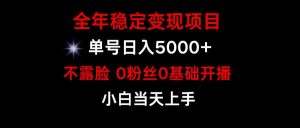 小游戏月入15w+，全年稳定变现项目，普通小白如何通过游戏直播改变命运-KJ分享