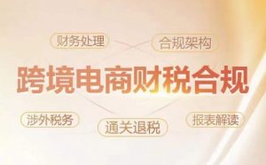 跨境老板财税合规特训营，规避财税风险、提升企业利润-KJ分享