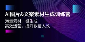 AI图片&文案素材生成训练营，海量素材一键生成 高效运营 提升数倍人效-KJ分享