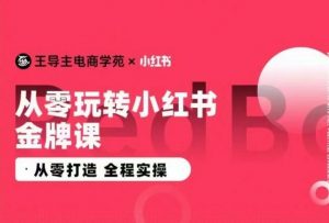 王导主·小红书电商运营实操课，​从零打造  全程实操-KJ分享