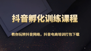 抖音孵化训练课程-教你玩转抖音网络，抖音电商培训打包下载-KJ分享