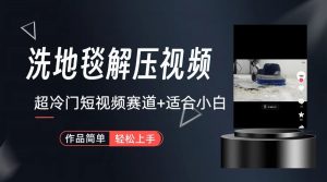 超冷门抖音赛道-清洗地毯解压视频-简单无脑怼作品-KJ分享