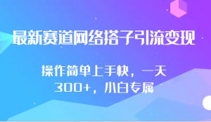 最新赛道网络搭子引流变现!!操作简单上手快，一天300+，小白专属-KJ分享