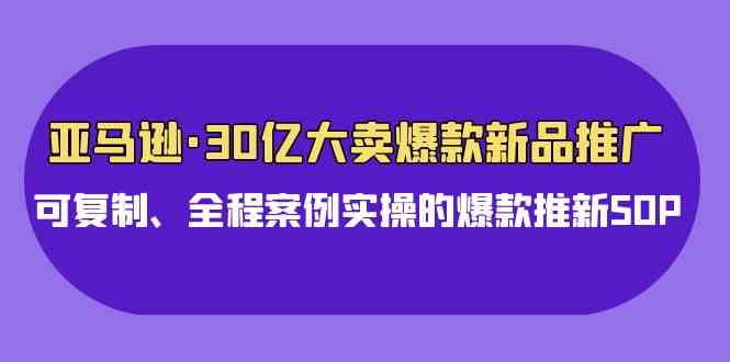 亚马逊30亿·大卖爆款新品推广,可复制、全程案例实操的爆款推新SOP-KJ分享