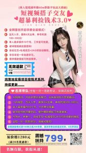 单人短视频年赚60w野路子玩法大揭秘(短视频搭子交友超暴利捡钱术3.0)-KJ分享