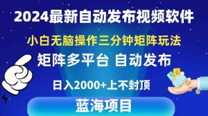 2024最新视频矩阵玩法，小白无脑操作，轻松操作，3分钟一个视频，日入2k+-KJ分享