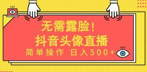 无需露脸，Ai头像直播项目，简单操作日入500+-KJ分享