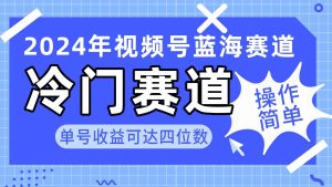 2024视频号冷门蓝海赛道，操作简单 单号收益可达四位数（教程+素材+工具）-KJ分享