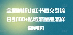 全面解析小红书图文引流日引100+私域流量是怎样做到的-KJ分享
