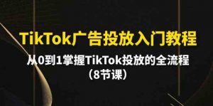 TikTok广告投放入门教程,从0到1掌握TikTok投放的全流程(8节课)-KJ分享