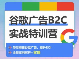 谷歌广告B2C实战特训营，500+谷歌账户总结经验，实战演示如何从0-1搭建广告账户-KJ分享