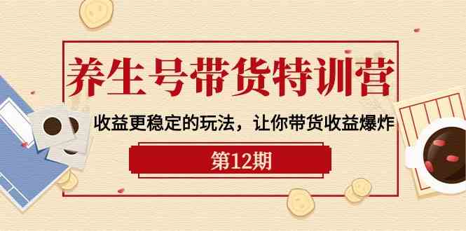 养生号带货特训营【12期】收益更稳定的玩法，让你带货收益爆炸（9节直播课）-KJ分享