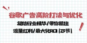 谷歌广告高阶打法与优化，凝结行业精华/带你抓住流量红利/最大化ROI(23节)-KJ分享