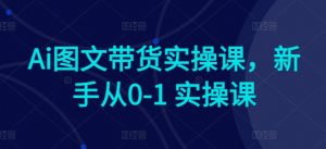 Ai图文带货实操课，新手从0-1 实操课-KJ分享