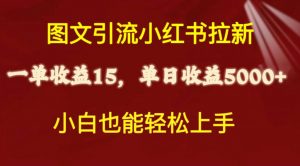 图文引流小红书拉新一单15元,单日暴力收益5000+,小白也能轻松上手-KJ分享