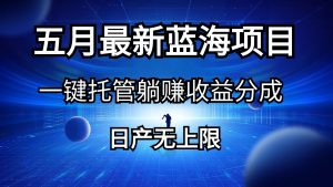 五月刚出最新蓝海项目一键托管 躺赚收益分成 日产无上限-KJ分享