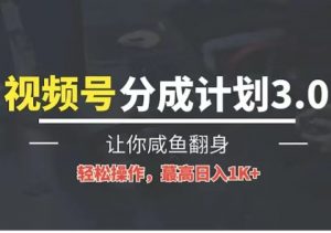 24年视频号冷门蓝海赛道，操作简单，单号收益可达四位数-KJ分享