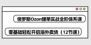 俄罗斯Ozon爆单实战全阶体系课,零基础轻松开启海外卖货(12节课)-KJ分享