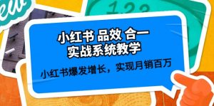 小红书品效合一实战系统教学:小红书爆发增长,实现月销百万 (59节)-KJ分享