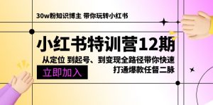 小红书特训营12期：从定位 到起号、到变现全路径带你快速打通爆款任督二脉-KJ分享