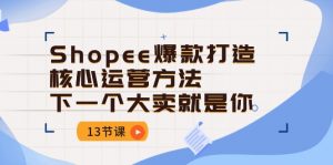 Shopee-爆款打造核心运营方法，下一个大卖就是你（13节课）-KJ分享