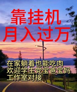 靠挂机，日入1000+，躺着也能吃肉，适合宝爸宝妈学生党工作室，电脑手…-KJ分享