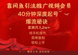 闲鱼暴力引流推广视频会员，能做到日入2W+，操作简单-KJ分享