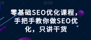 零基础SEO优化课程，手把手教你做SEO优化，只讲干货-KJ分享