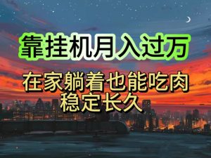 挂机项目日入1000+，躺着也能吃肉，适合宝爸宝妈学生党工作室，电脑手…-KJ分享