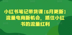 小红书笔记带货课【6月更新】流量电商新机会，抓住小红书的流量红利-KJ分享