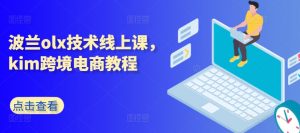 波兰olx技术线上课，kim跨境电商教程-KJ分享