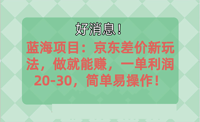 越早知道越能赚到钱的蓝海项目：京东大平台操作，一单利润20-30，简单…-KJ分享