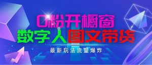 抖音最新项目，0粉开橱窗，数字人图文带货，流量爆炸，简单操作，日入1000-KJ分享