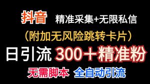 抖音无限暴力私信机(附加无风险跳转卡片)日引300+精准粉-KJ分享