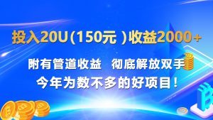 投入20u（150元 ）收益2000+ 附有管道收益  彻底解放双手  今年为数不多的好项目！-KJ分享