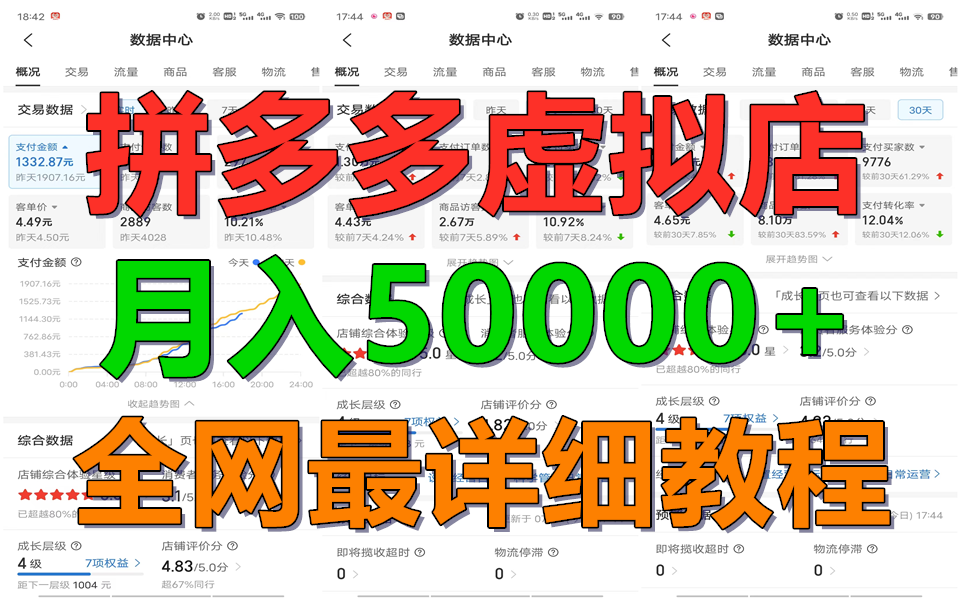 拼多多虚拟电商训练营月入50000+你也行，暴利稳定长久，副业首选-KJ分享